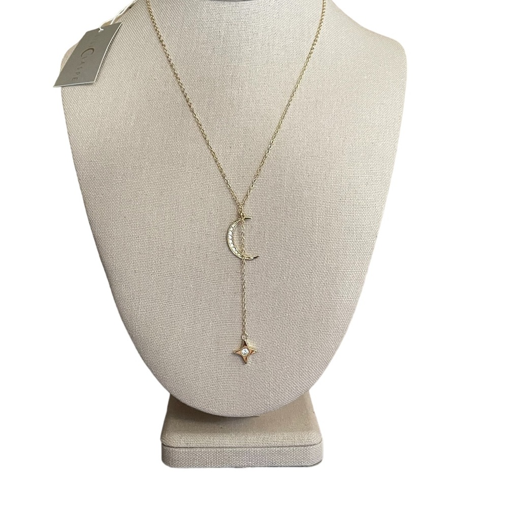 Lili Claspe Rope the Moon & Star Lariat Necklace Rachel Zoe Box of Style‎ Gold